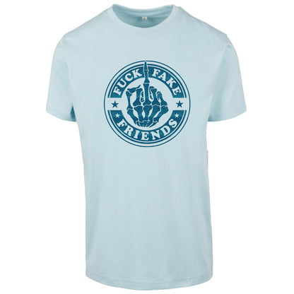 T-Shirt -  Fuck Fake Friends - Druck Blau -  verschiedene Farben zur Auswahl