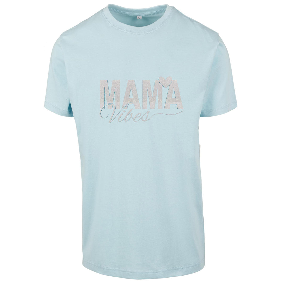 T-Shirt -  Mama Vibes - Druck Weiß Rainbow -  verschiedene Farben zur Auswahl