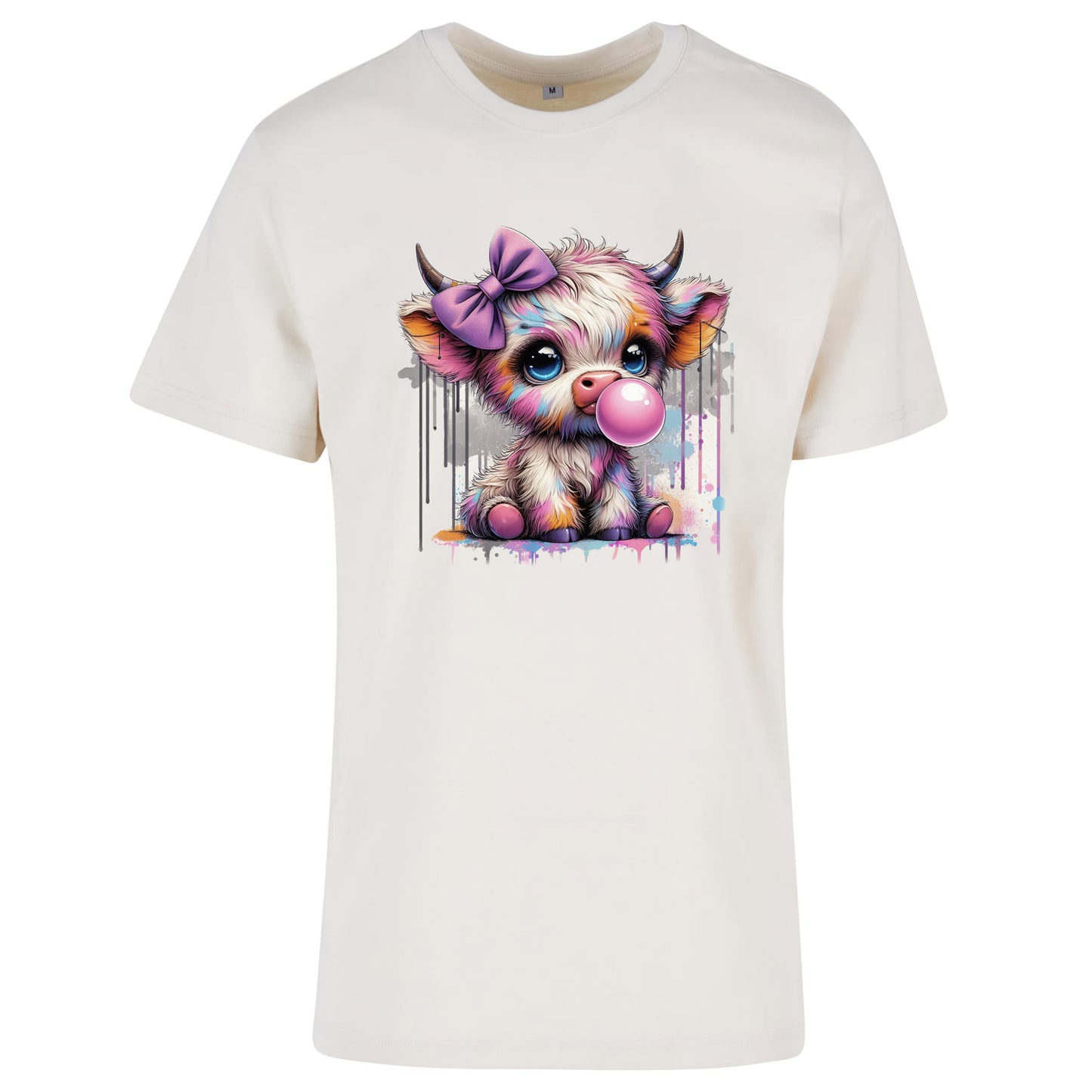 T-Shirt Shirt -   Bubble Kuh Cow Druck - verschiedene Farben zur Auswahl