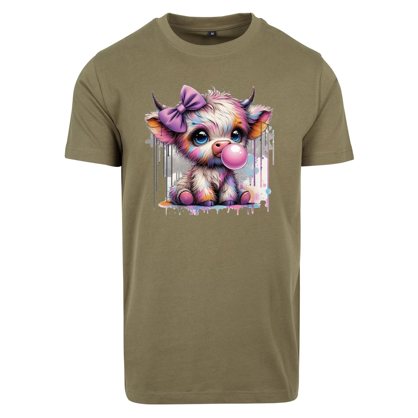 T-Shirt Shirt -   Bubble Kuh Cow Druck - verschiedene Farben zur Auswahl