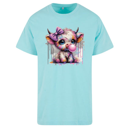 T-Shirt Shirt -   Bubble Kuh Cow Druck - verschiedene Farben zur Auswahl
