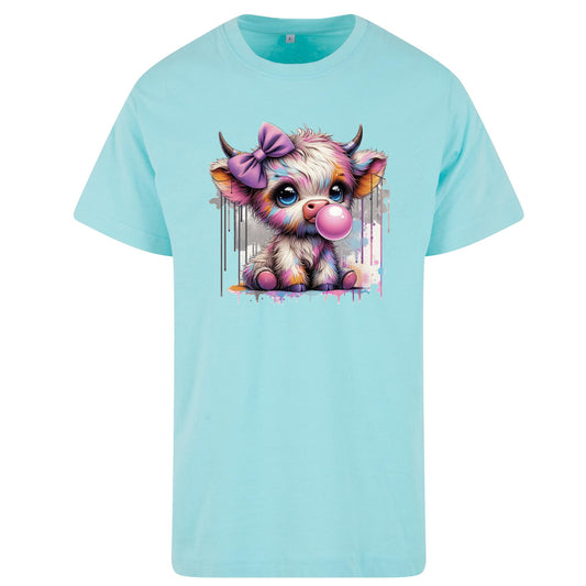 T-Shirt Shirt -   Bubble Kuh Cow Druck - verschiedene Farben zur Auswahl