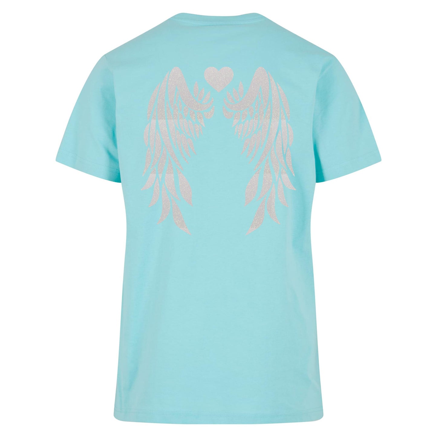 T-Shirt Shirt -  Angel Wings - Druck Weiß Rainbow