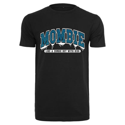 T-Shirt Shirt - Mombie - Druck Glitter Blau