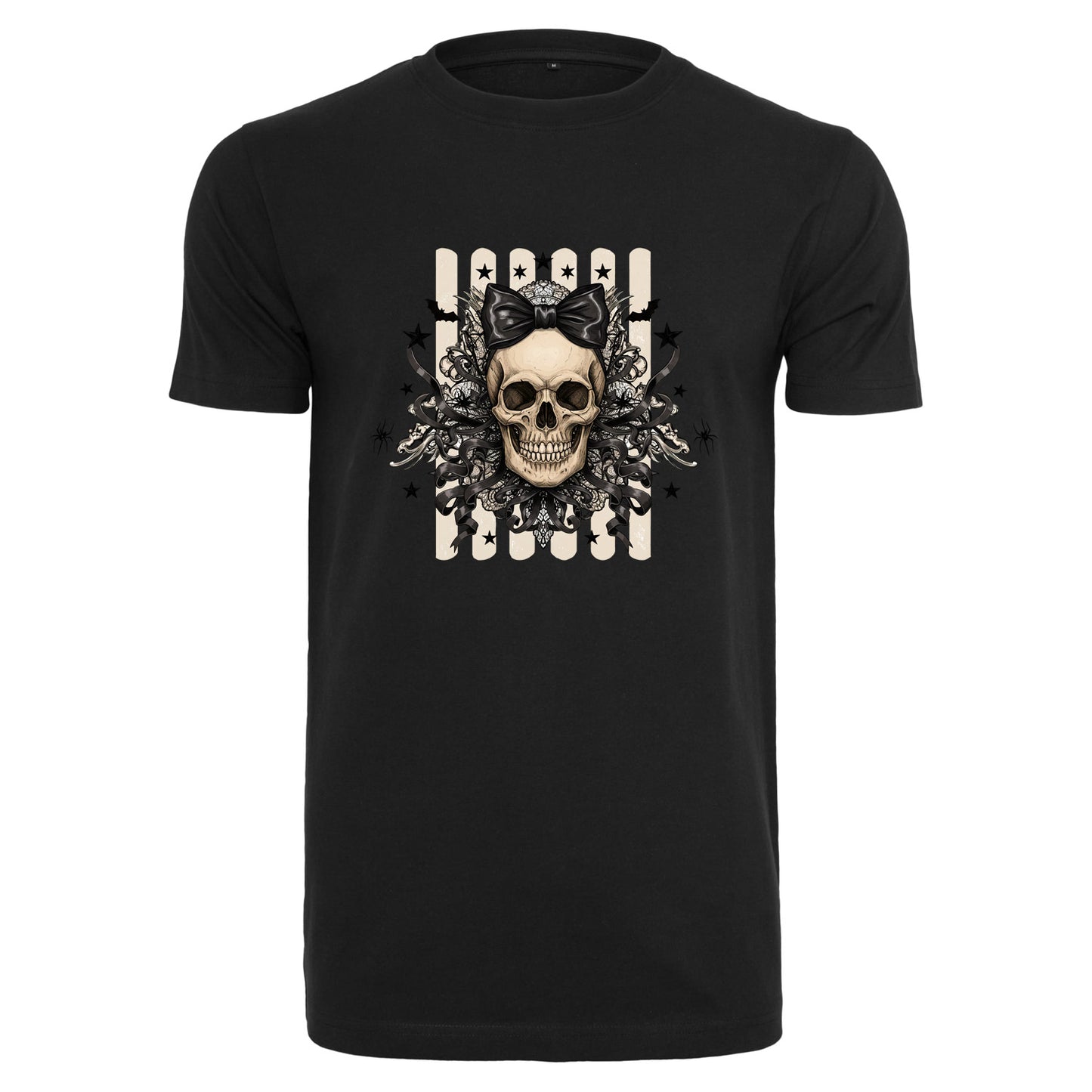 T-Shirt Shirt - Black Ribbon Skull