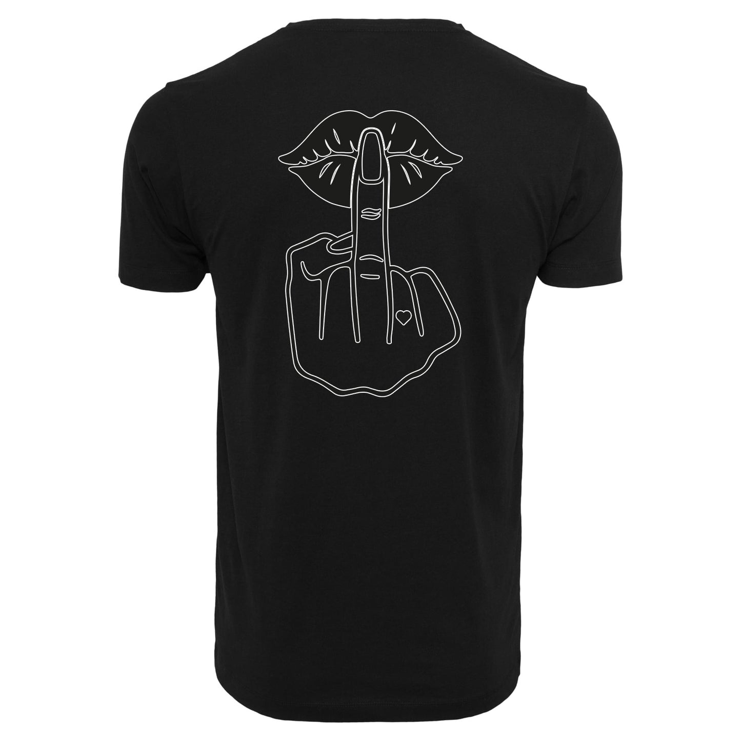 T-Shirt Shirt - Lippen Lips Mittelfinger