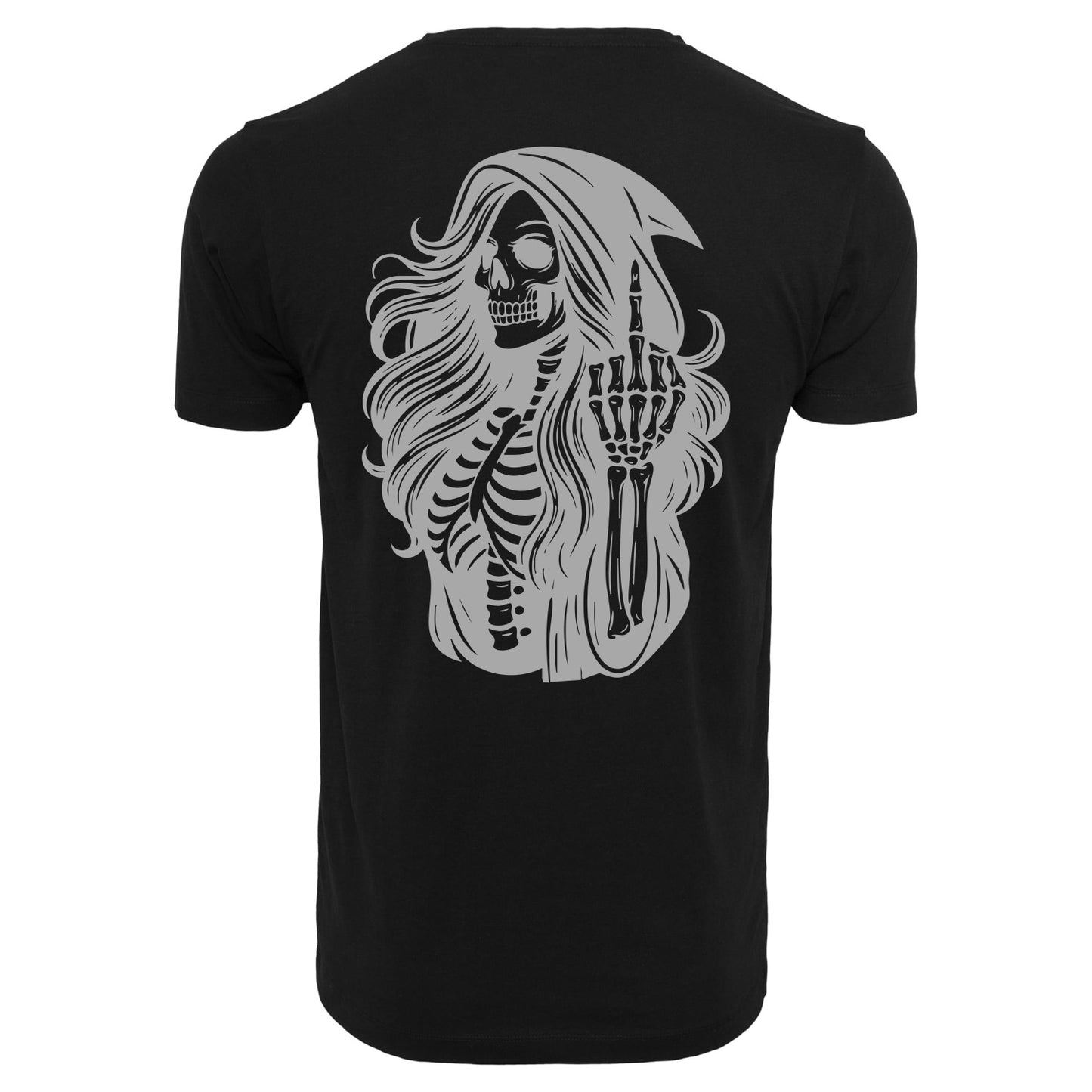 T-Shirt Shirt - Skull Woman Mittelfinger