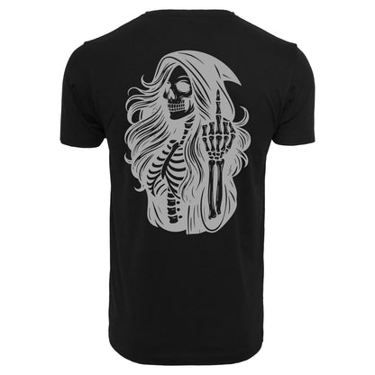 T-Shirt Shirt - Skull Woman Mittelfinger