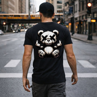 Streetwear T-Shirt Rebel Teddy – Urban Graffiti Bär Backprint
