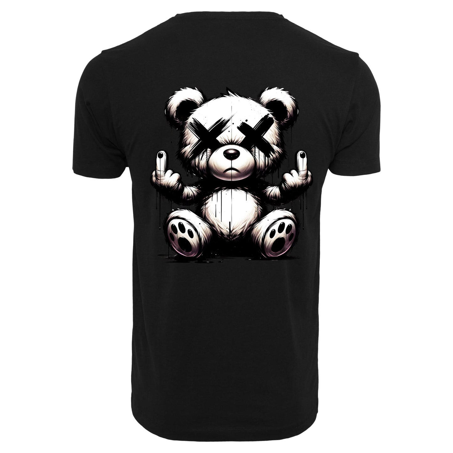 Streetwear T-Shirt Rebel Teddy – Urban Graffiti Bär Backprint