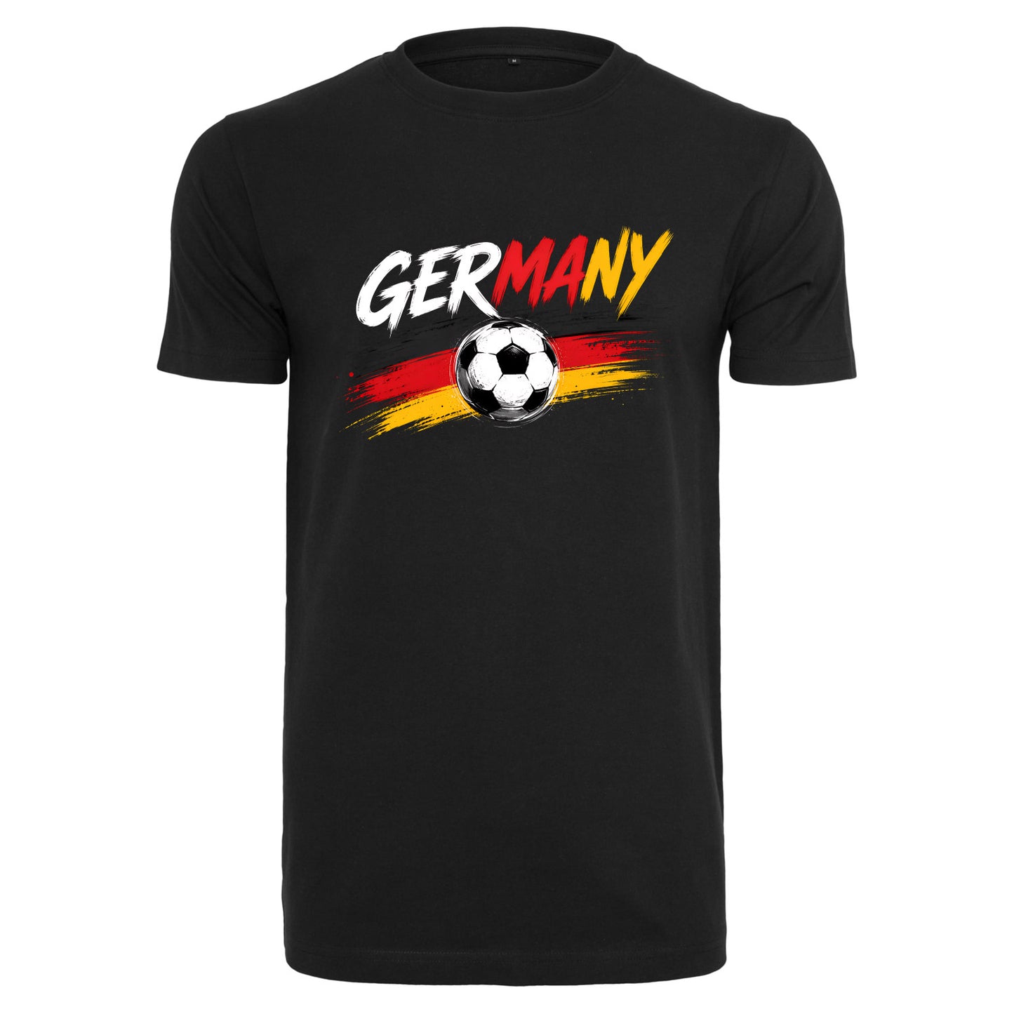 Germany T-Shirt Unisex – Fußball Fan-Shirt mit Frontprint in Schwarz-Rot-Gold