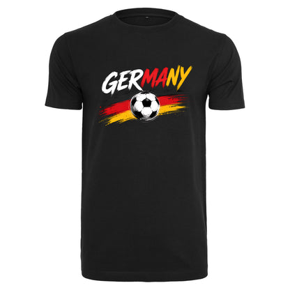 Germany T-Shirt Unisex – Fußball Fan-Shirt mit Frontprint in Schwarz-Rot-Gold