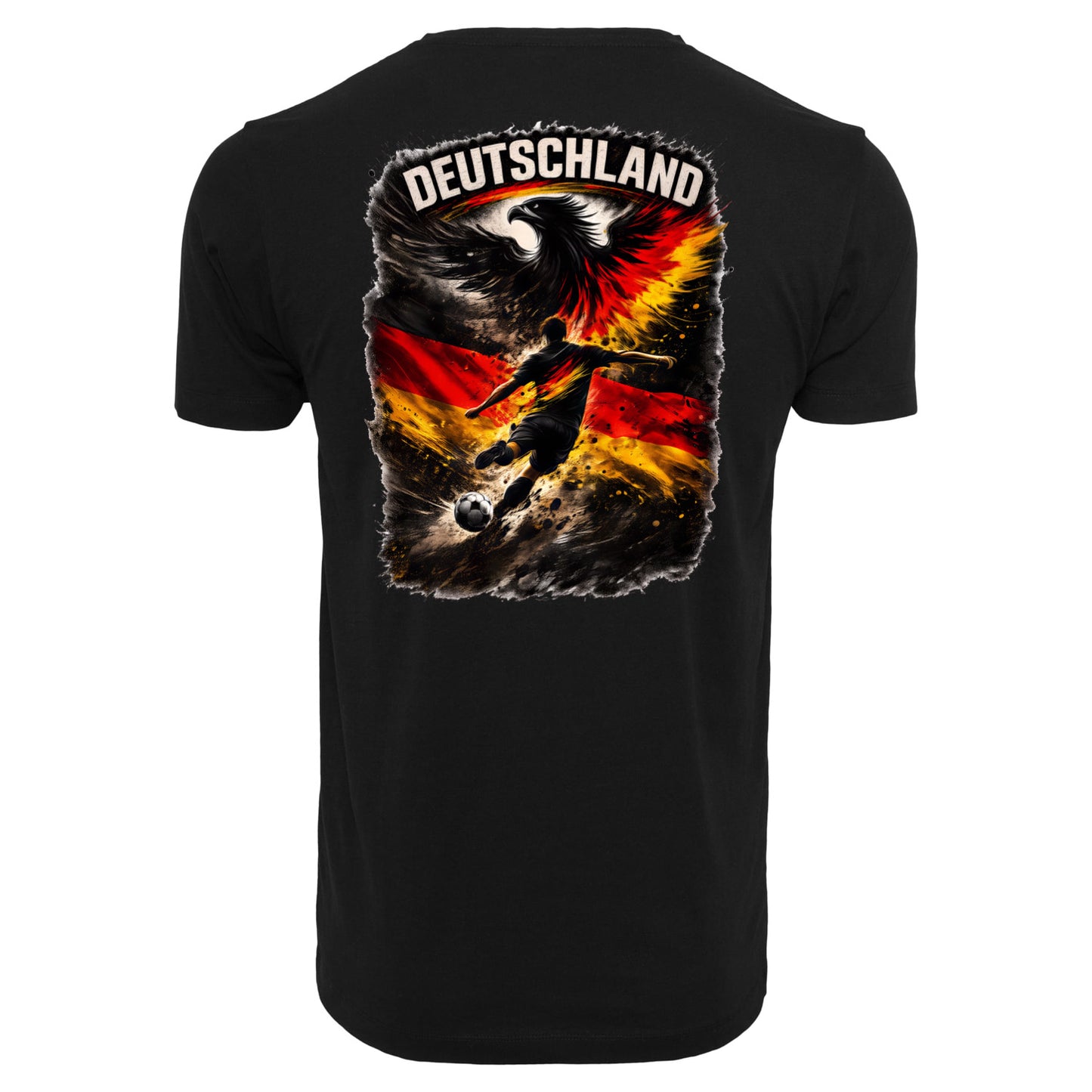 Deutschland T-Shirt Unisex – Fußball Fan-Shirt mit Front- und Backprint