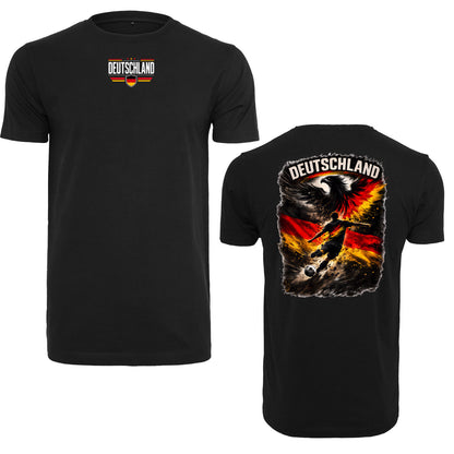 Deutschland T-Shirt Unisex – Fußball Fan-Shirt mit Front- und Backprint