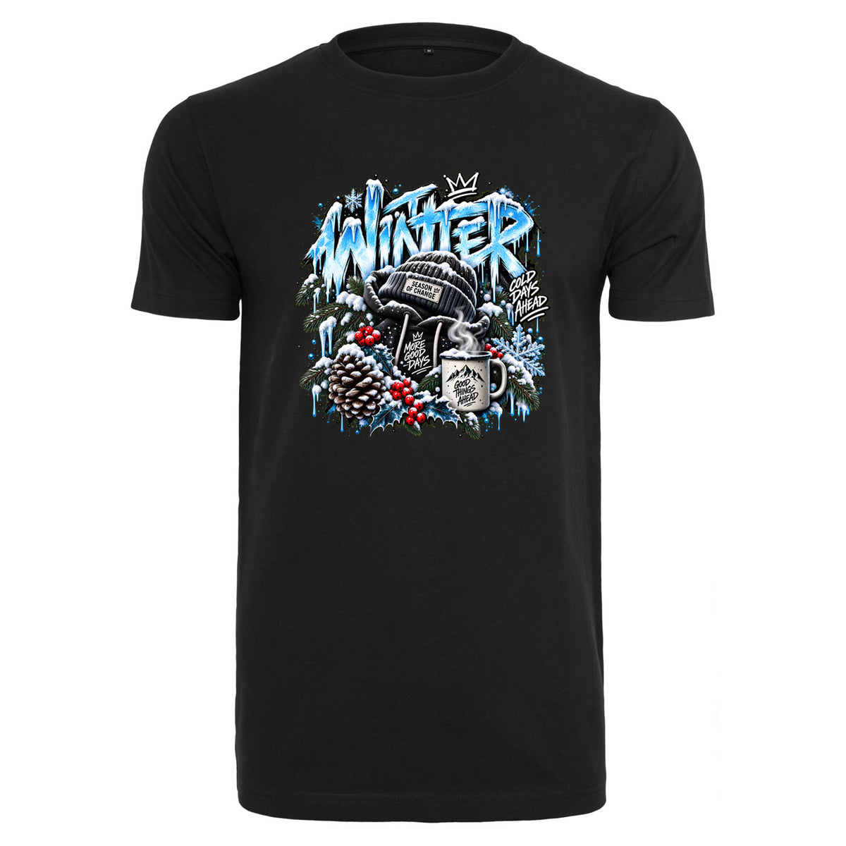 Winter T-Shirt mit Statement-Motiv | Unisex | Tassentussi