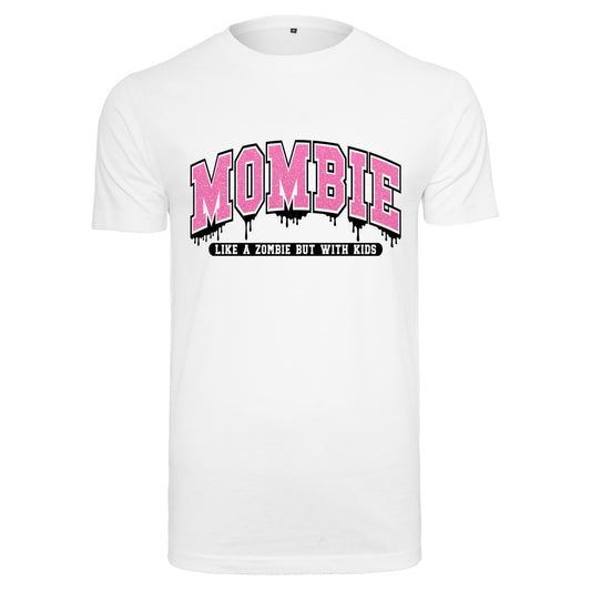 T-Shirt Shirt - Mombie - Druck Neon Glitter Rosa