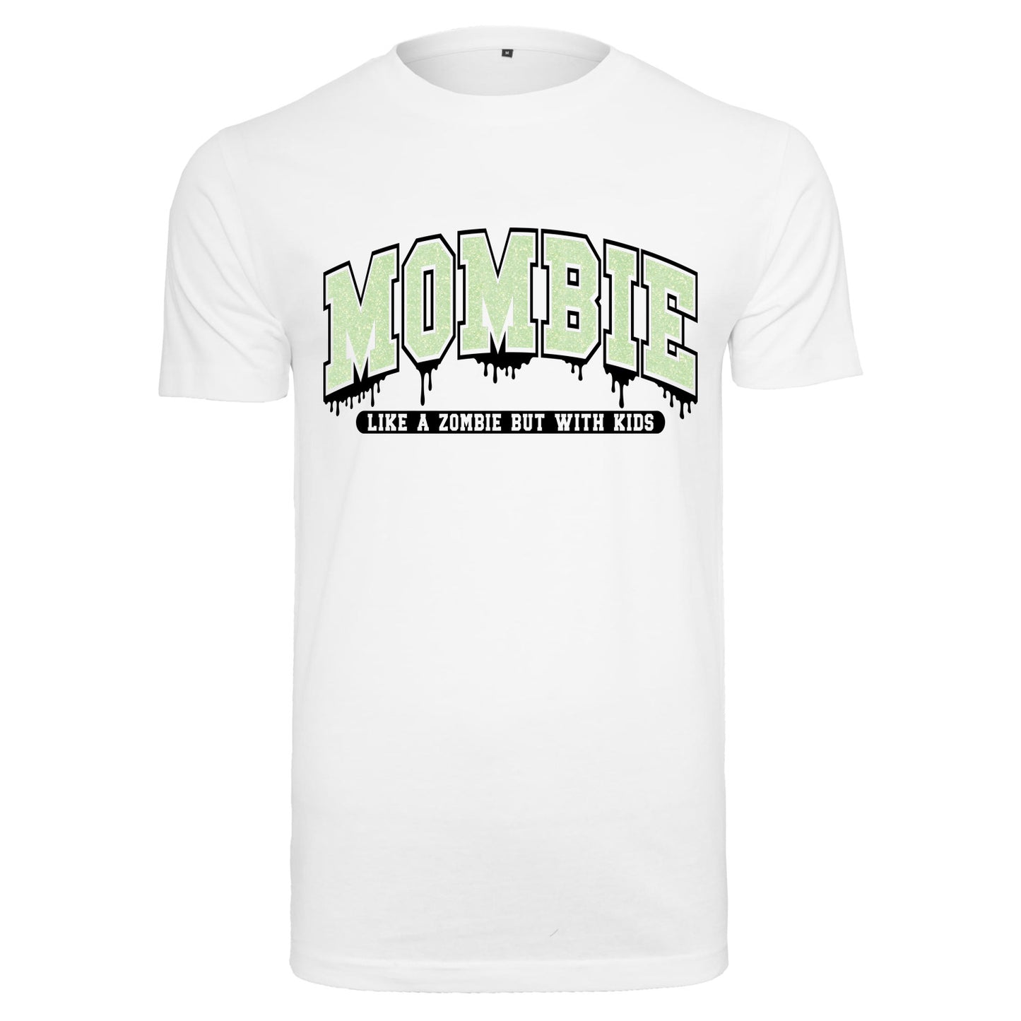 T-Shirt Shirt - Mombie - Druck Glitter Grün