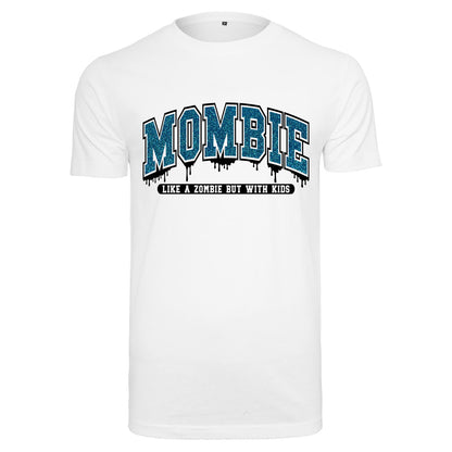 T-Shirt Shirt - Mombie - Druck Glitter Blau