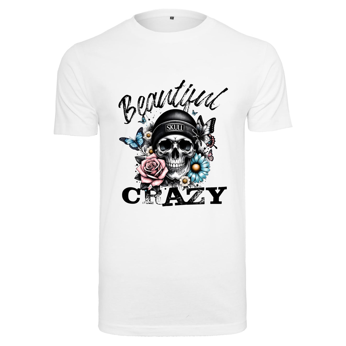 T-Shirt Shirt - Beautiful Crazy Skull