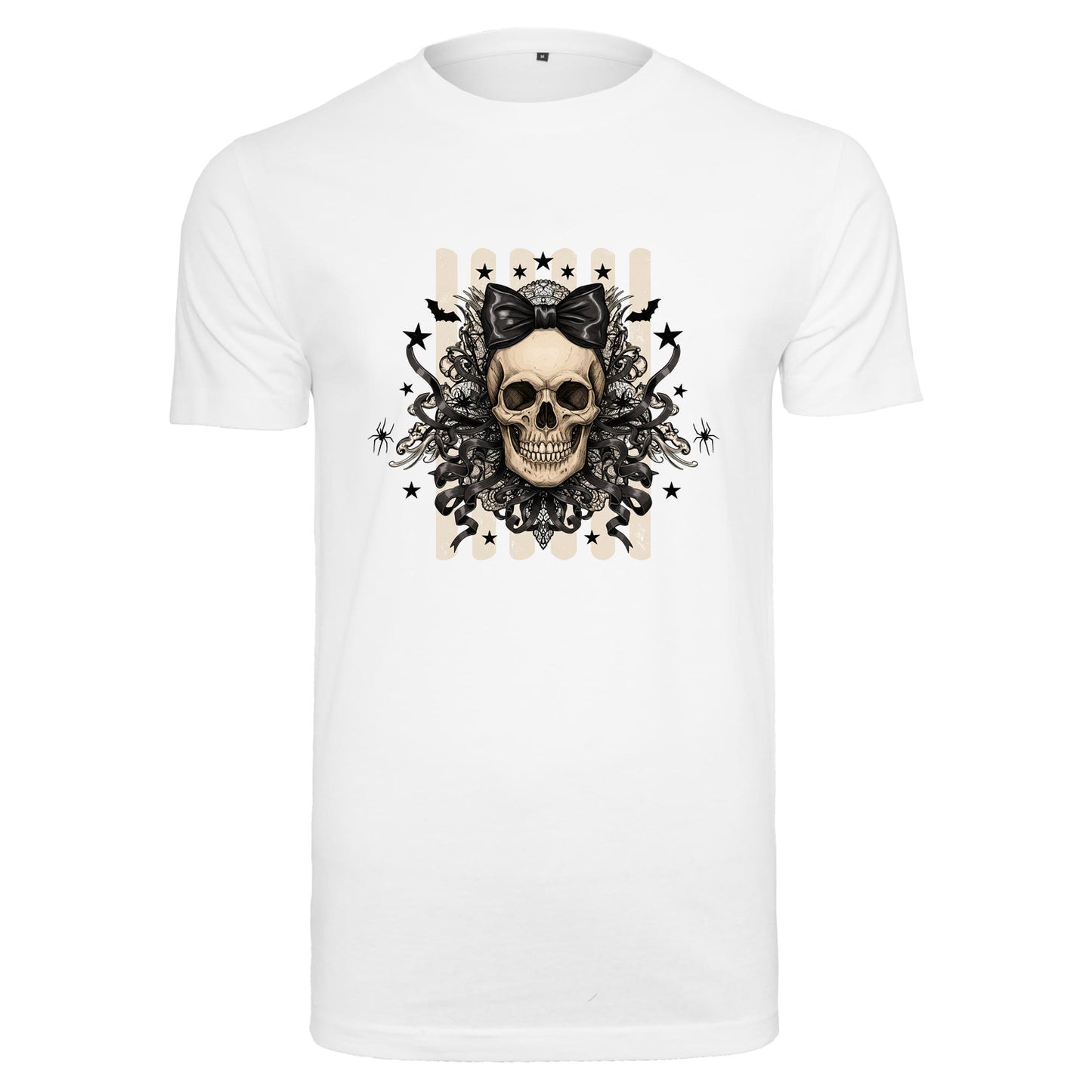 T-Shirt Shirt - Black Ribbon Skull