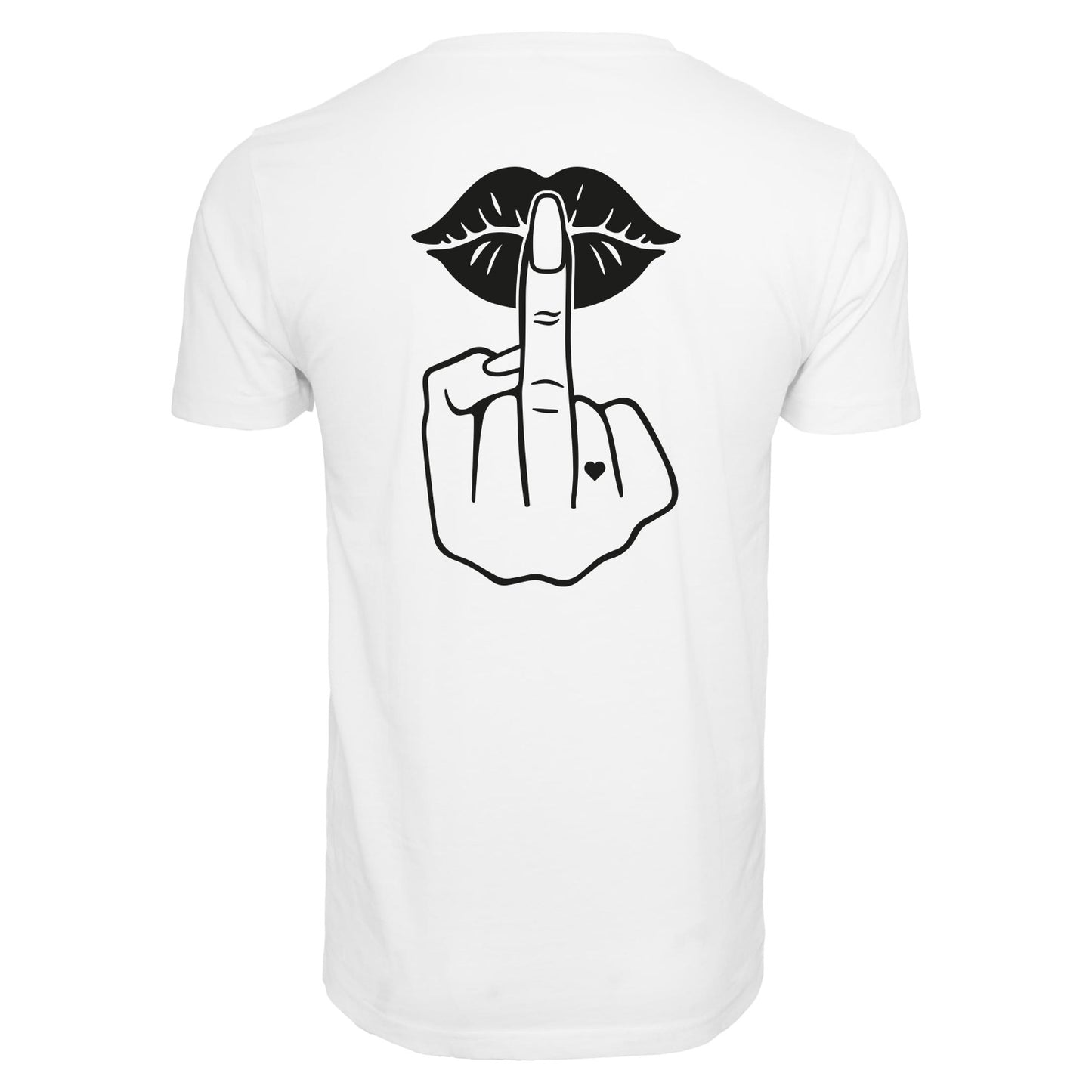 T-Shirt Shirt - Lippen Lips Mittelfinger