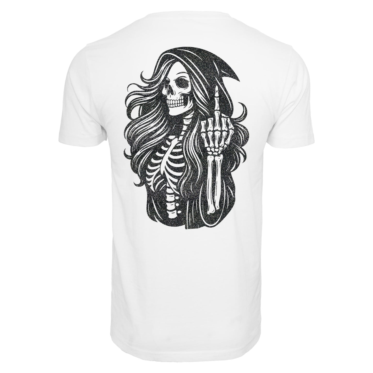 T-Shirt Shirt - Skull Woman Mittelfinger