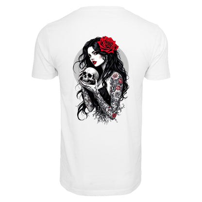 T-Shirt - Gothic Girl with Skull