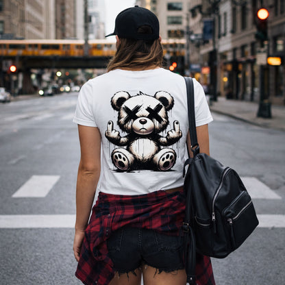 Streetwear T-Shirt Rebel Teddy – Urban Graffiti Bär Backprint