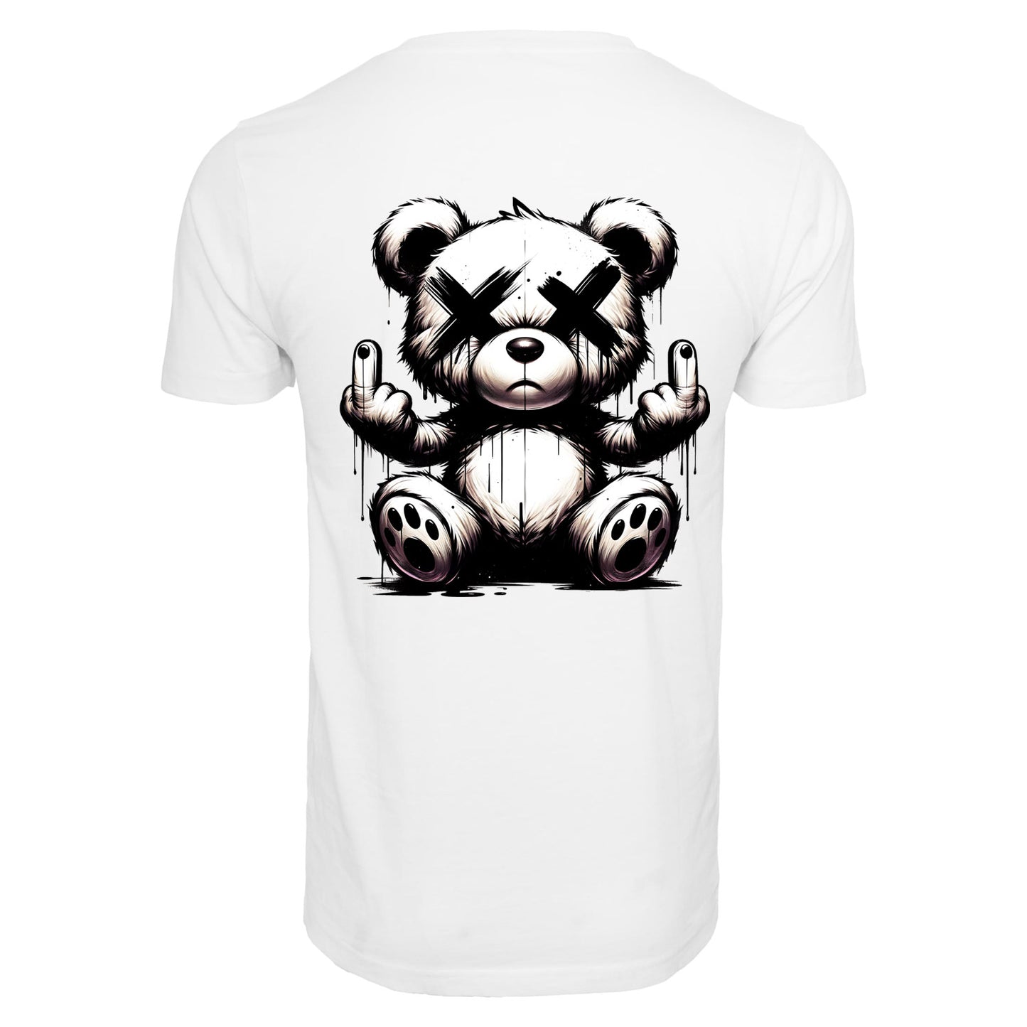 Streetwear T-Shirt Rebel Teddy – Urban Graffiti Bär Backprint