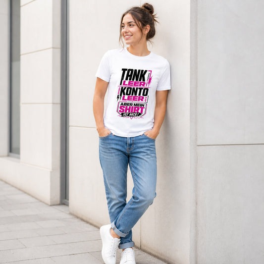 Tank Leer Konto Leer T-Shirt – Weißes Statement Shirt mit Frontprint