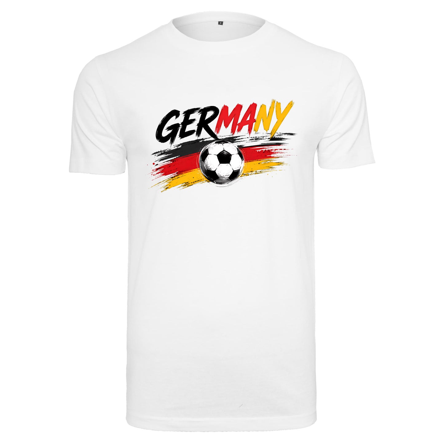 Germany T-Shirt Unisex – Fußball Fan-Shirt mit Frontprint in Schwarz-Rot-Gold