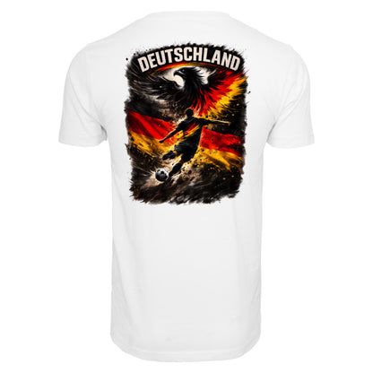 Deutschland T-Shirt Unisex – Fußball Fan-Shirt mit Front- und Backprint