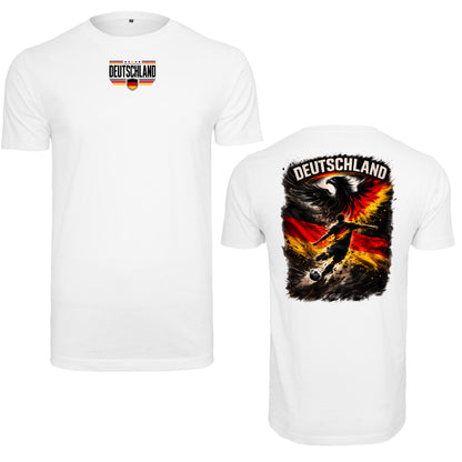 Deutschland T-Shirt Unisex – Fußball Fan-Shirt mit Front- und Backprint