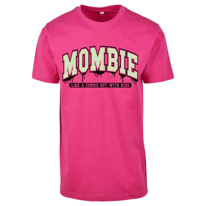 T-Shirt Shirt - Mombie - Druck Glitter Grün
