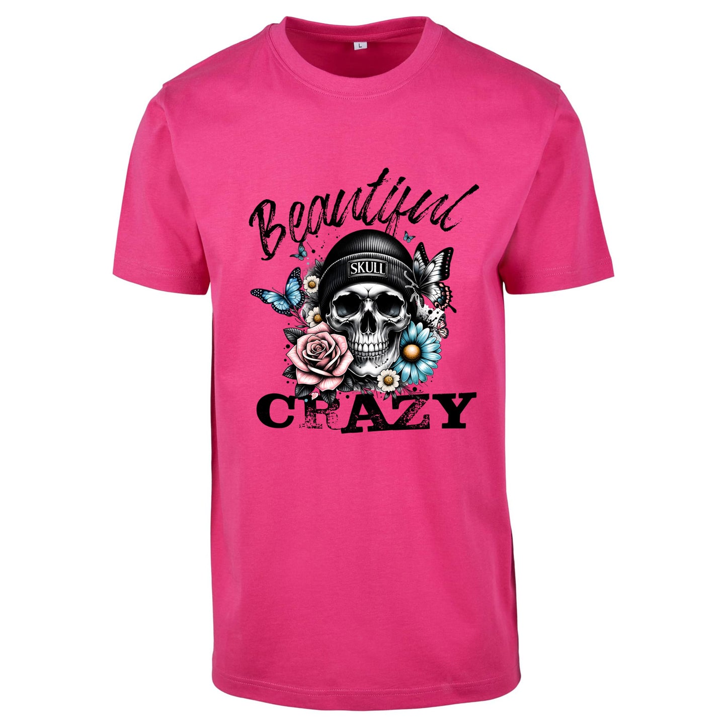 T-Shirt Shirt - Beautiful Crazy Skull