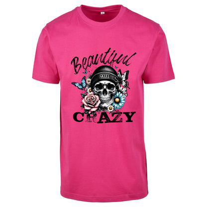 T-Shirt Shirt - Beautiful Crazy Skull