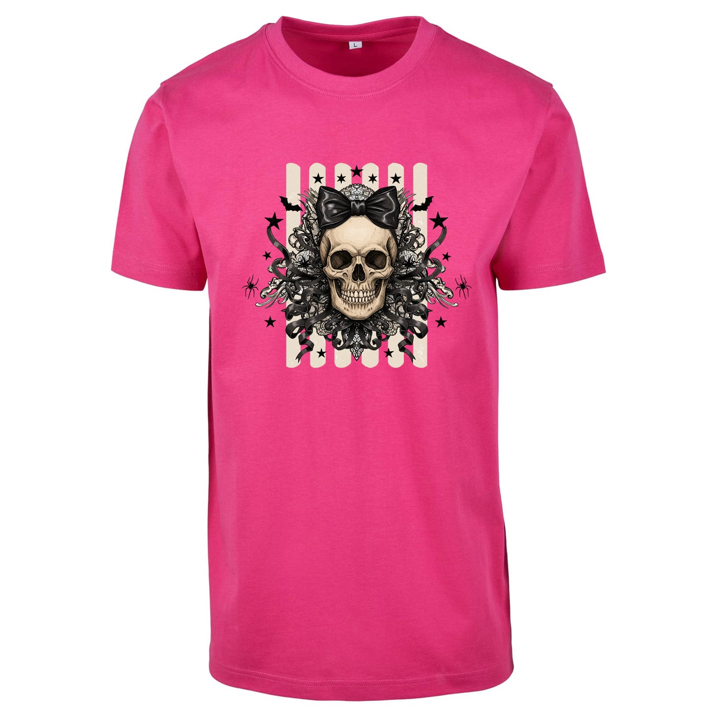T-Shirt Shirt - Black Ribbon Skull