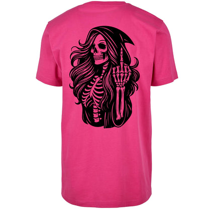 T-Shirt Shirt - Skull Woman Mittelfinger