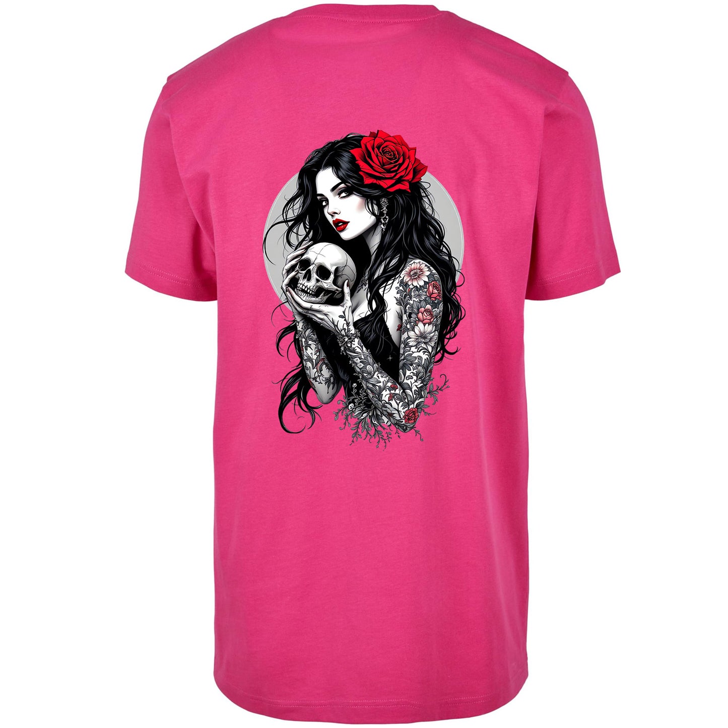 T-Shirt - Gothic Girl with Skull