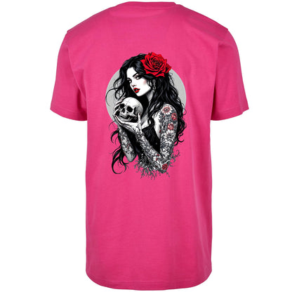 T-Shirt - Gothic Girl with Skull