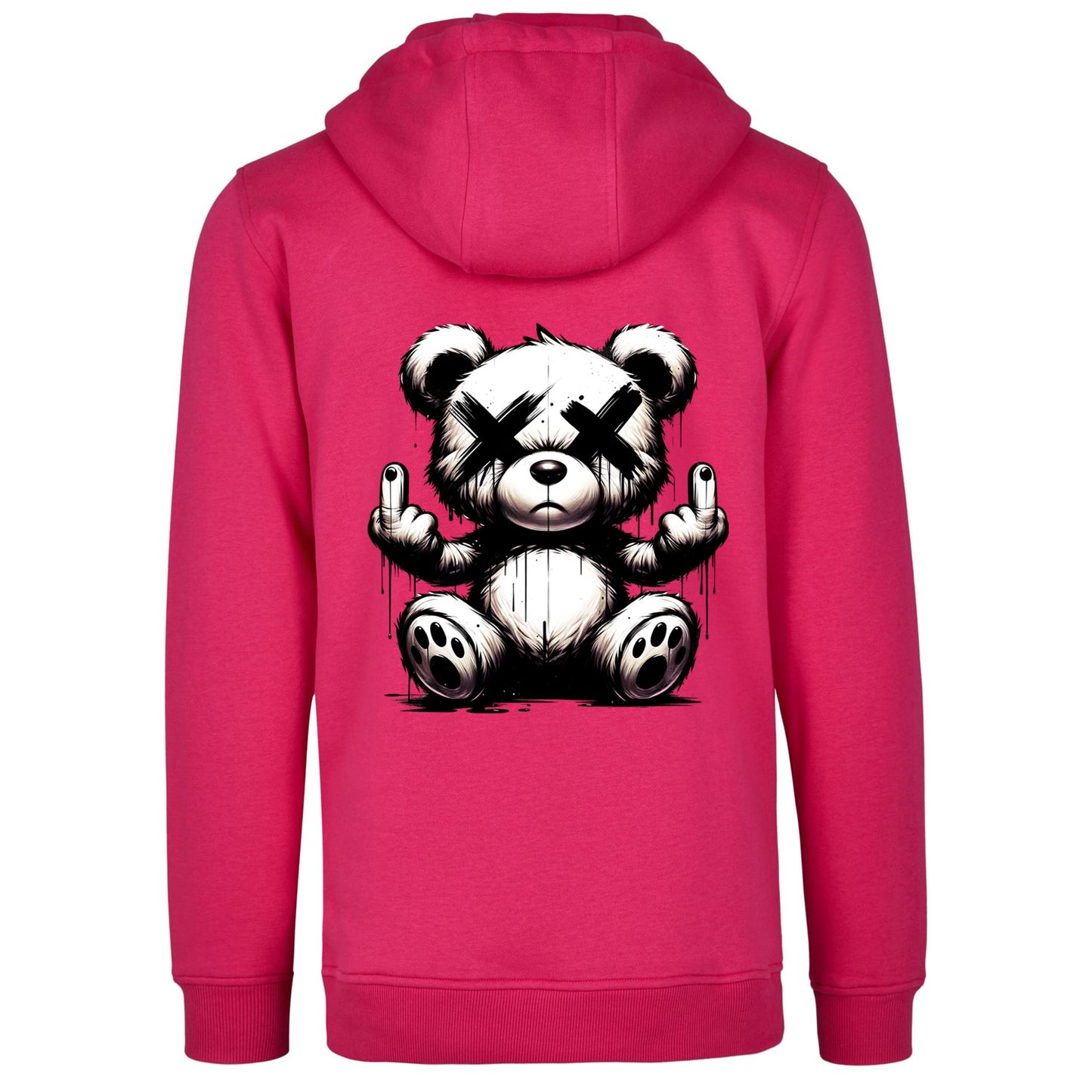 Urban Streetstyle Hoodie – Rebel Teddy Bär Motiv Hoodie Unisex