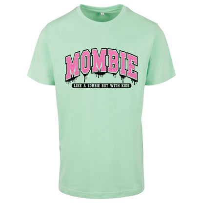 T-Shirt Shirt - Mombie - Druck Neon Glitter Rosa