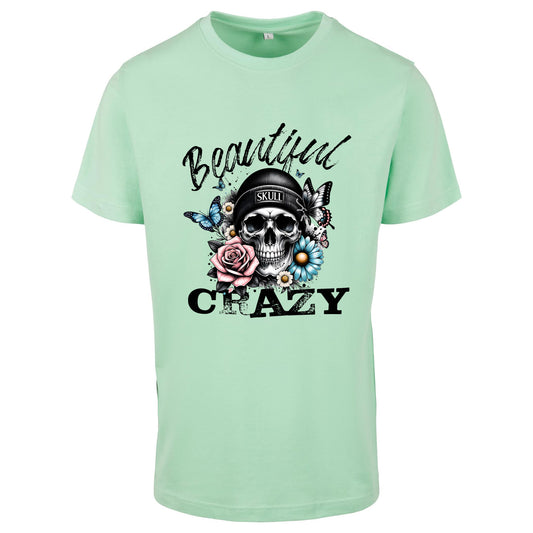 T-Shirt Shirt - Beautiful Crazy Skull