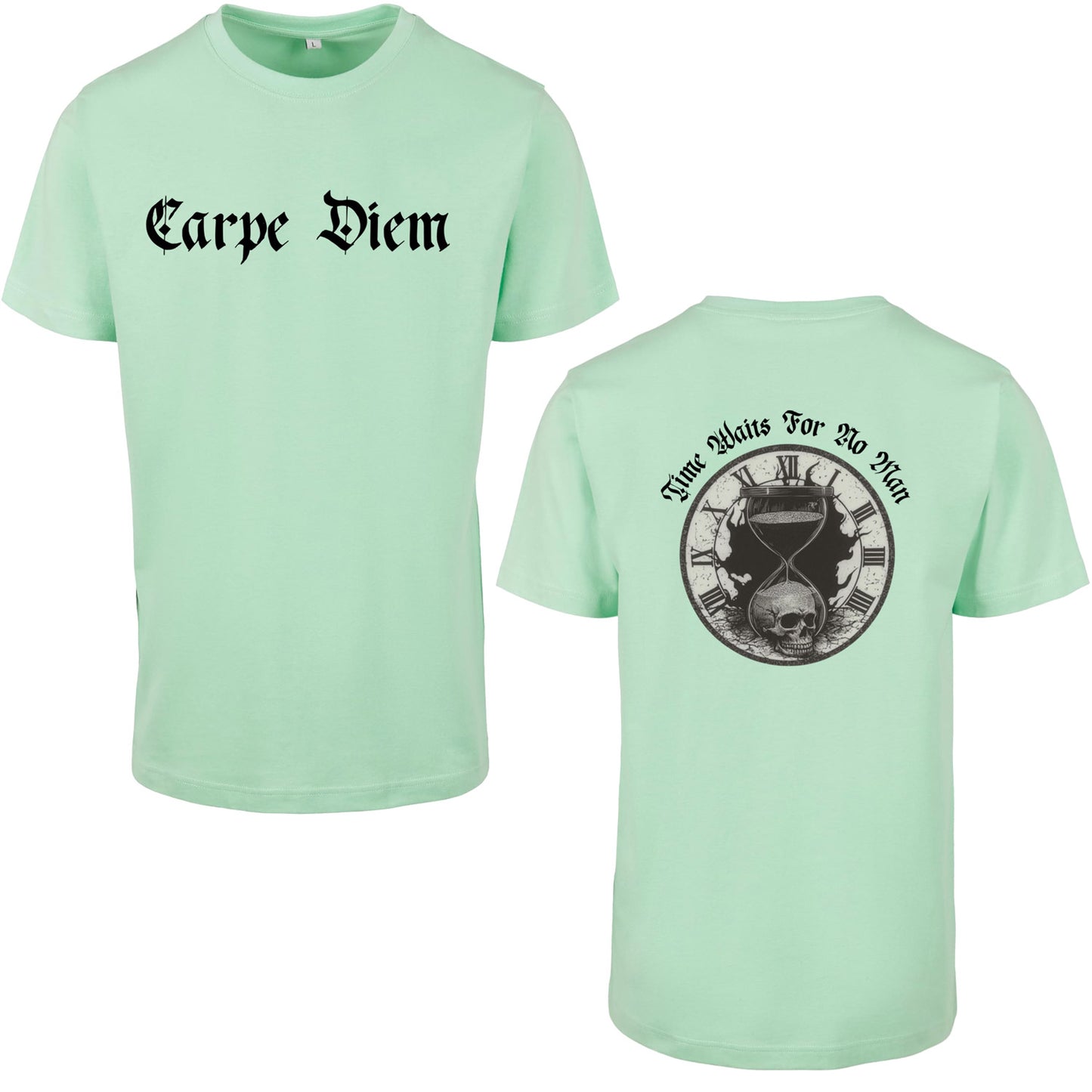 T-Shirt Shirt - Time waits for no man (die Zeit wartet auf niemanden)