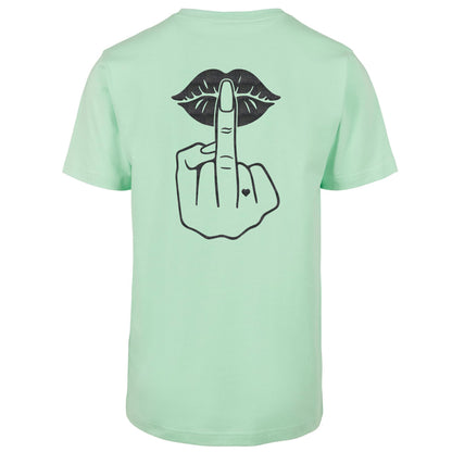 T-Shirt Shirt - Lippen Lips Mittelfinger