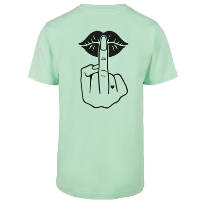 T-Shirt Shirt - Lippen Lips Mittelfinger