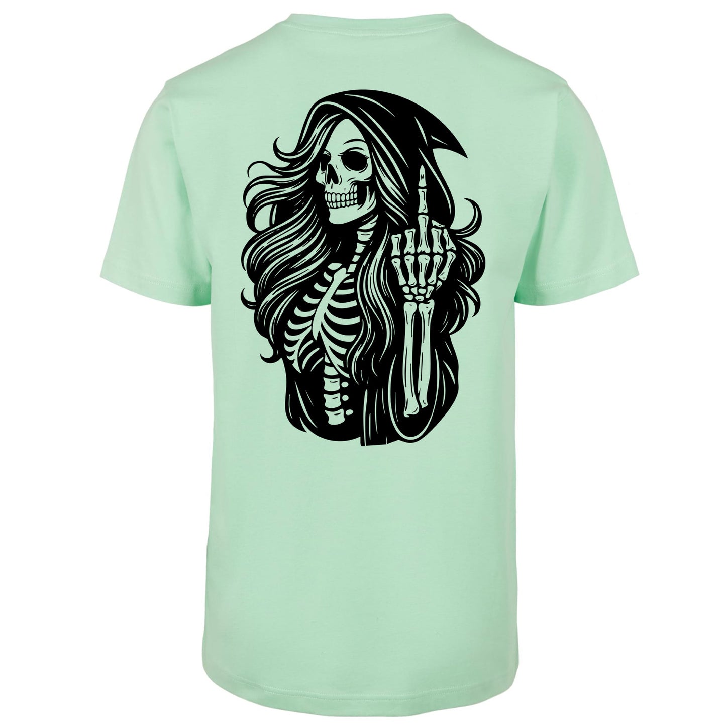 T-Shirt Shirt - Skull Woman Mittelfinger