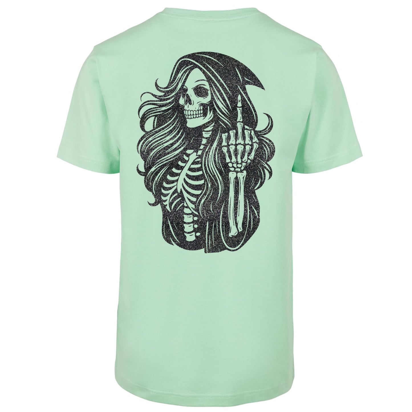 T-Shirt Shirt - Skull Woman Mittelfinger