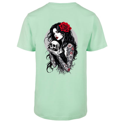 T-Shirt - Gothic Girl with Skull