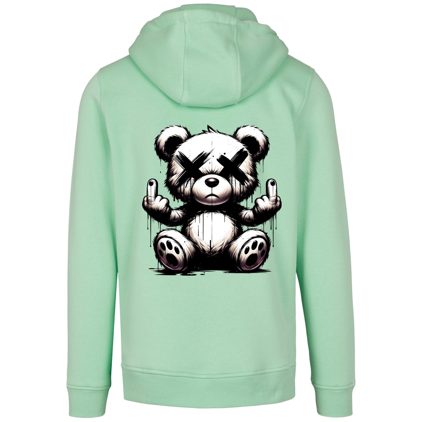 Urban Streetstyle Hoodie – Rebel Teddy Bär Motiv Hoodie Unisex